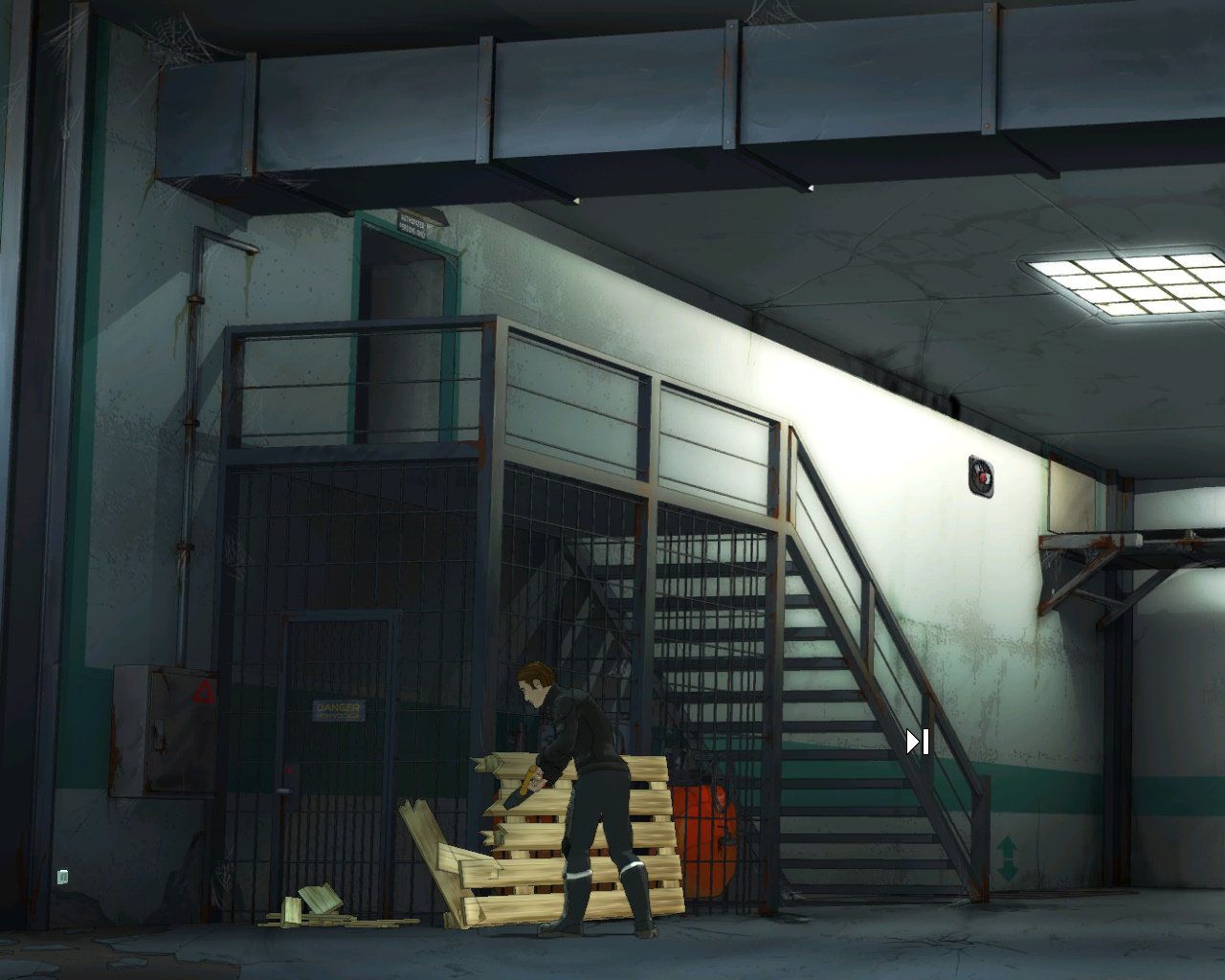 Screenshot из игры Goin' Downtown (локация - Склад на фабрике)