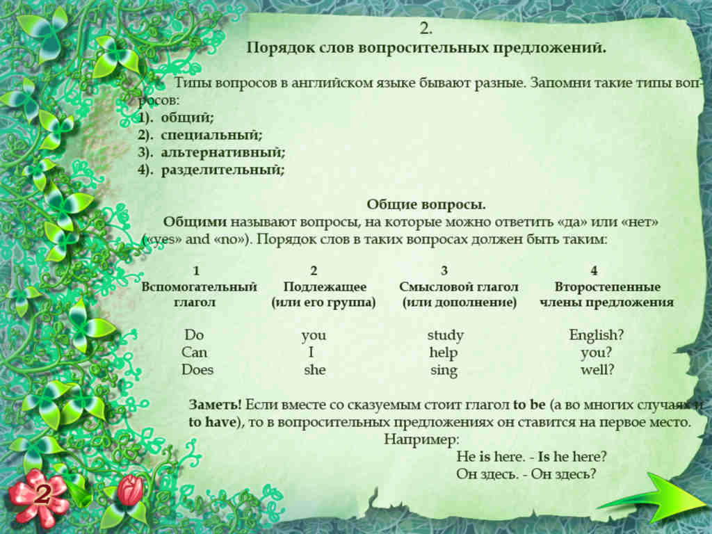 Порядок слов вопросительных предложений Волшебник Изумрудного города. Английский с Элли - Второй урок английского языка (уровень 2)