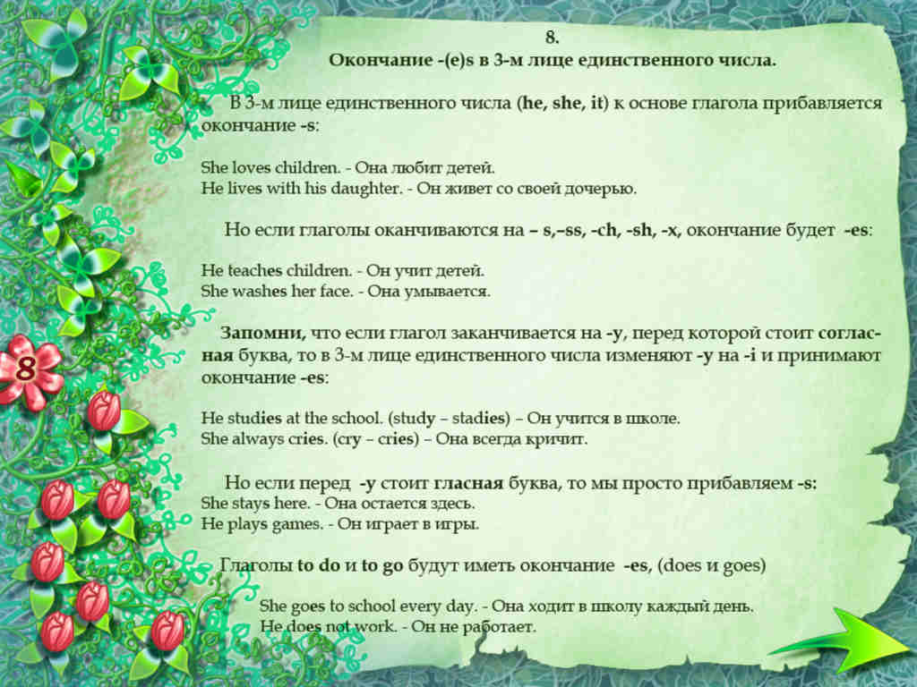Волшебник Изумрудного города. Английский с Элли - Восьмой урок английского языка (уровень 6)