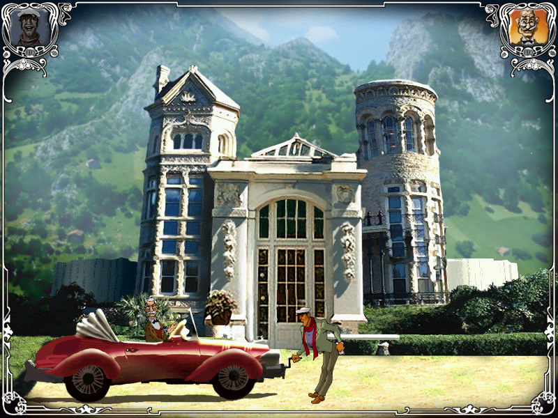 Screenshot из игры Двенадцать стульев (локация - Дача)