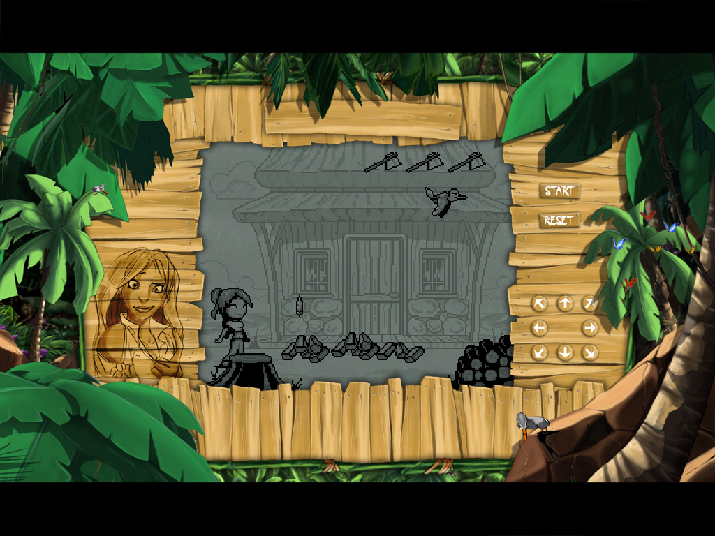 Screenshot из мини-игры So Blonde (Дрова для принятия ванной)