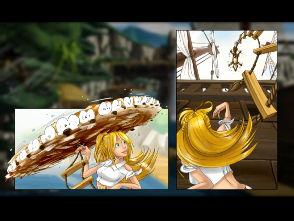 Screenshot из игры So Blonde (Как Санни забиралась на корабль Морганы)