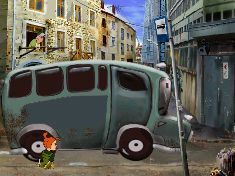 Screenshot из игры Страшилки: Шестое чувство (локация - Автобусная остановка)