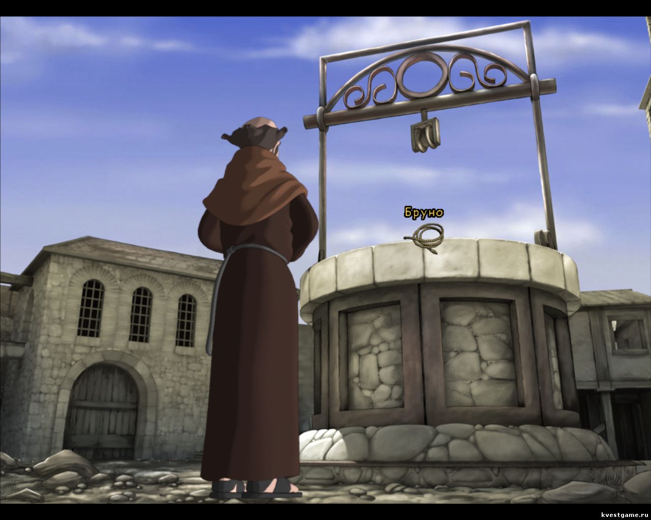 Screenshot из игры Murder in the Abbey - локация Колодец (глава 1)