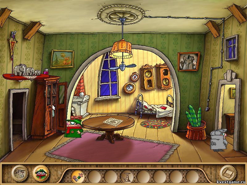 Screenshot из игры Братья Пилоты. Обратная сторона Земли - локация комната в Бердичеве (уровень 1)