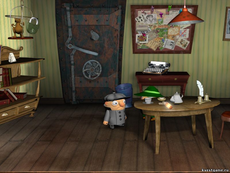 Screenshot из игры Братья Пилоты 3D. Дело об огородных вредителях - локация Штаб-квартира