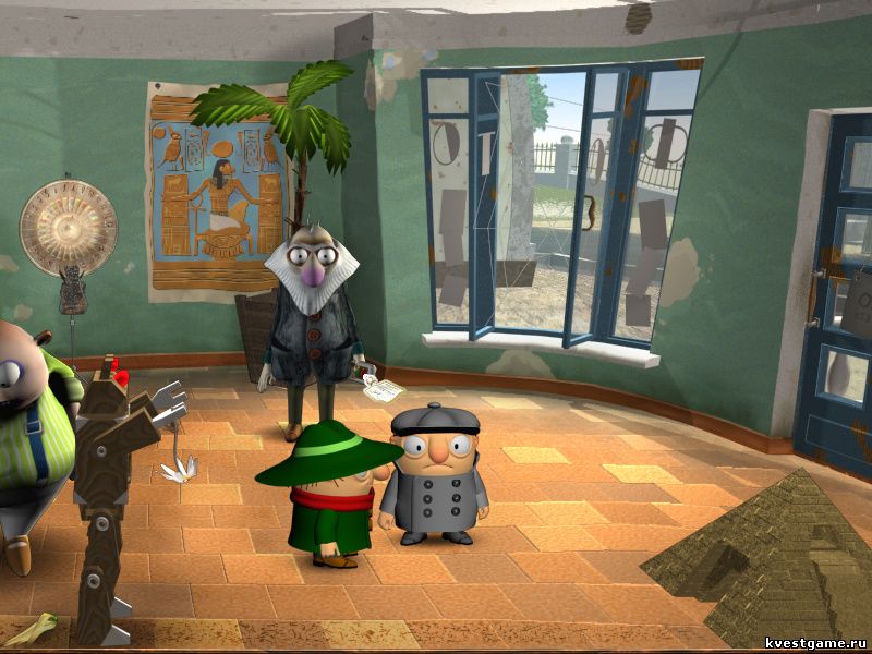 Screenshot из игры Братья Пилоты 3D. Дело об огородных вредителях - локация Фотолавка