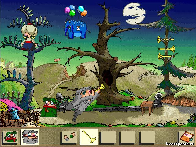 Screenshot из игры Братья Пилоты. По следам полосатого слона - локация Место падения (уровень 15)