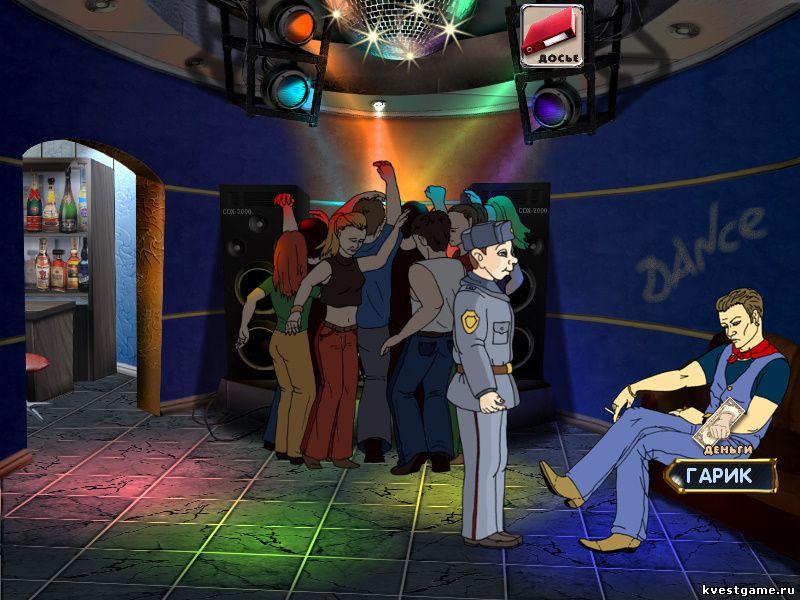 Screenshot из игры ДМБ 2 - локация Танцевальный зал (в клубе Таблетка)
