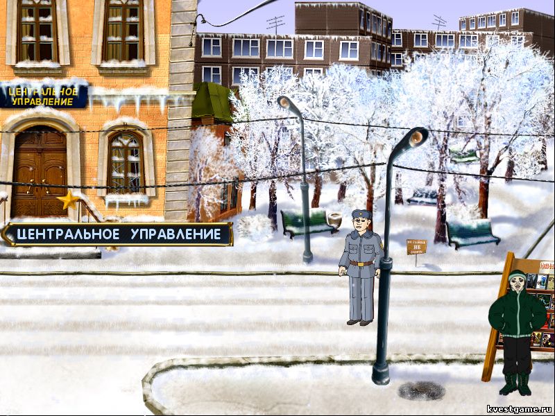 Screenshot из игры ДМБ 2 - локация Вход в Центральное управление (улица Патрульная)