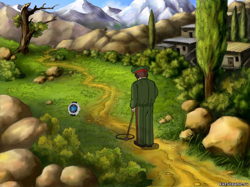 Screenshot из игры ДМБ 3 - локация Луг духанщика (Аул)