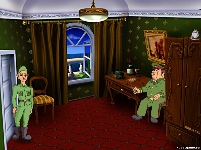 Screenshot из игры ДМБ - локация Гостиница (Южноморск)