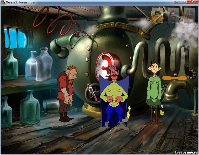 Screenshot из игры Петька 5: Конец игры - В амбаре (уровень 1)