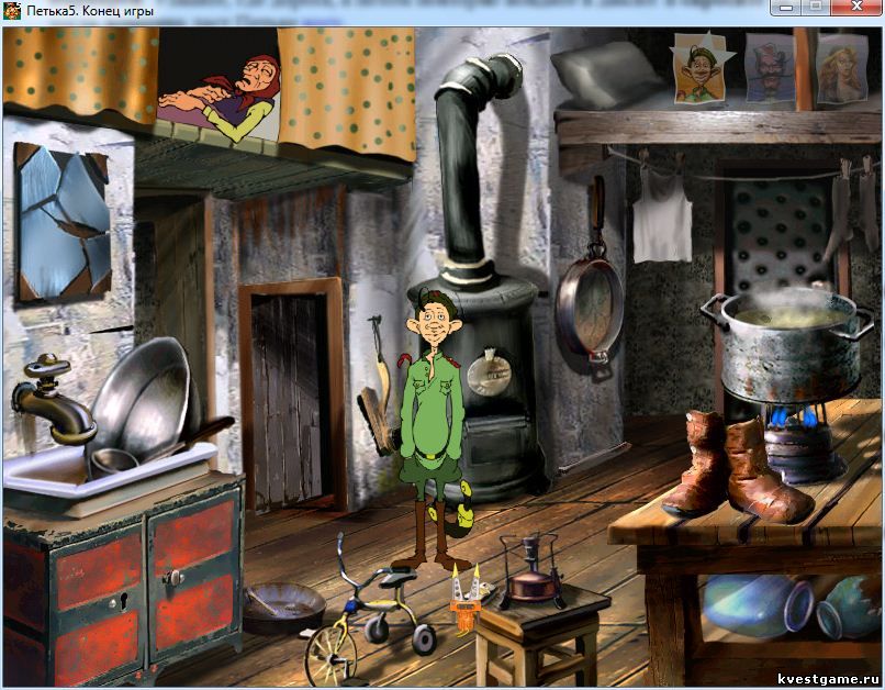 Screenshot из игры Петька 5 - локация Кухня (уровень 5)