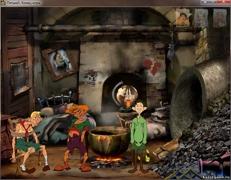 Screenshot из игры Петька 5 - локация Подвал беспризорника (уровень 5)