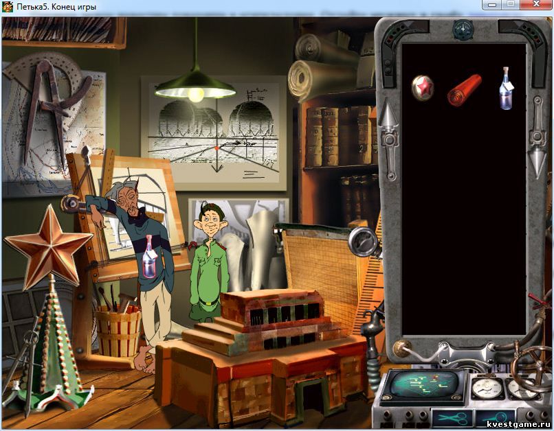 Screenshot из игры Петька 5 - локация комната Архитектора (уровень 5)