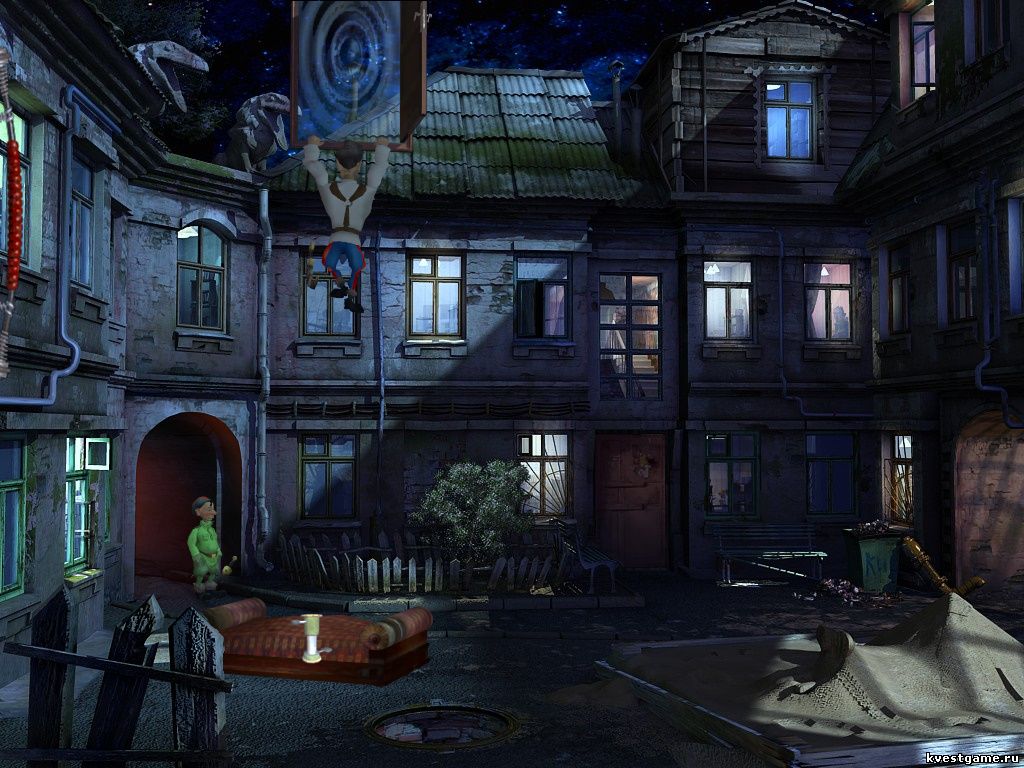 Screenshot из игры Петька 6 - Петька снимает Василия Ивановича с высоты (уровень 3)
