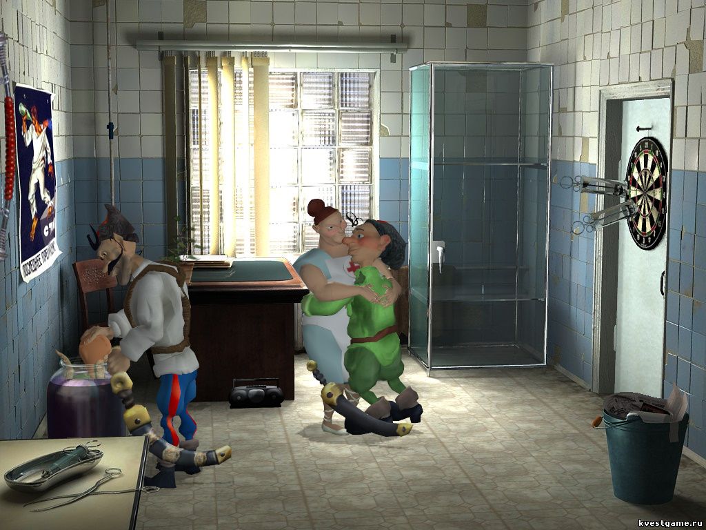 Screenshot из игры Петька 6 - локация Кабинет медсестры (уровень 5)