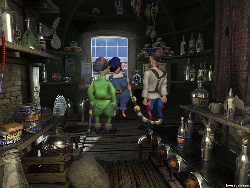 Screenshot из игры Петька 6 - Внутри водочного киоска (уровень 6)