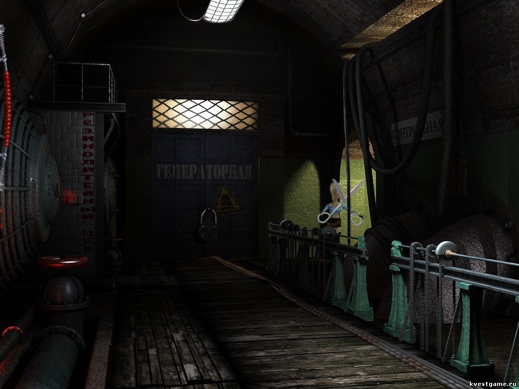 Screenshot из игры Петька 6 - локация Возле кабинета начальника охраны (уровень 7)
