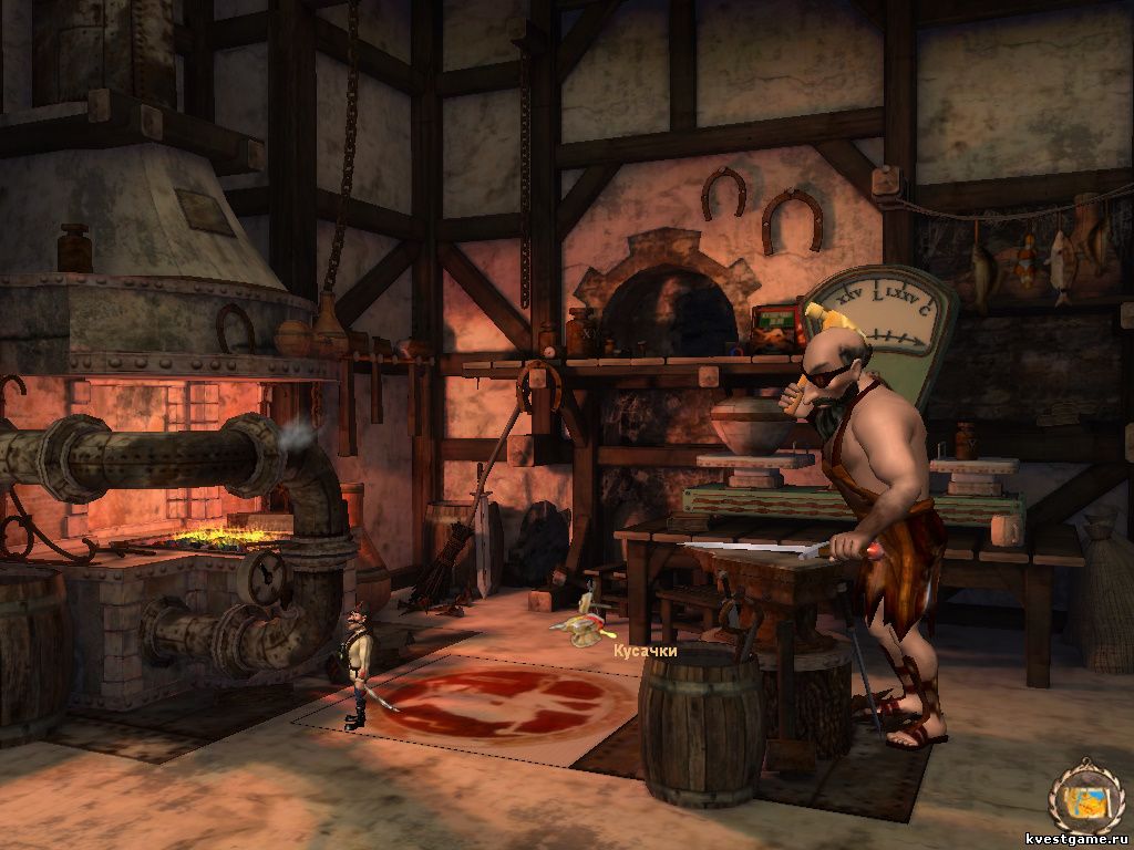 Screenshot из игры Петька 8 - локация Кузница (уровень 7)