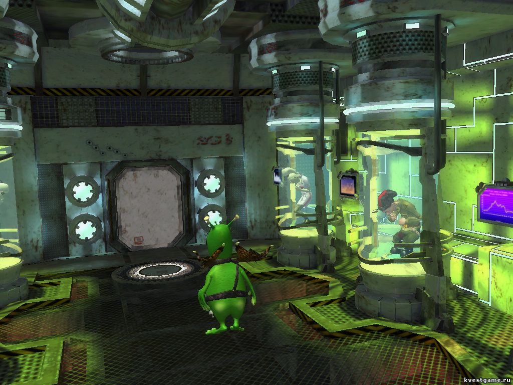 Screenshot из игры Петька 8 - локация зал клонирования (уровень 2)
