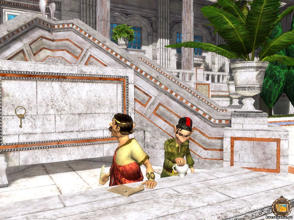 Screenshot из игры Петька 8 - локация внутренний дворик (уровень 5)