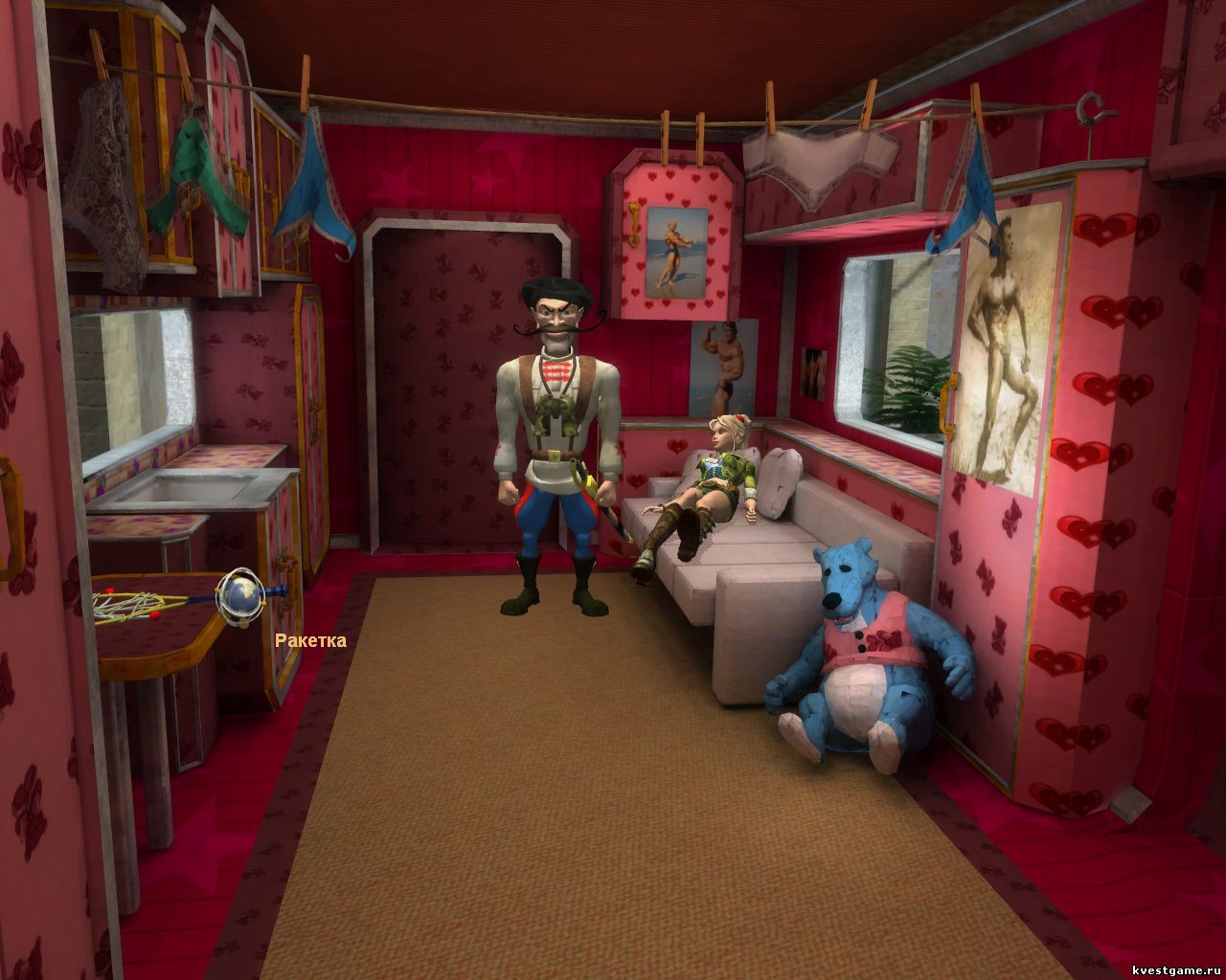Screenshot из игры Петька 9 - локация Вагончик Анки (уровень 3)