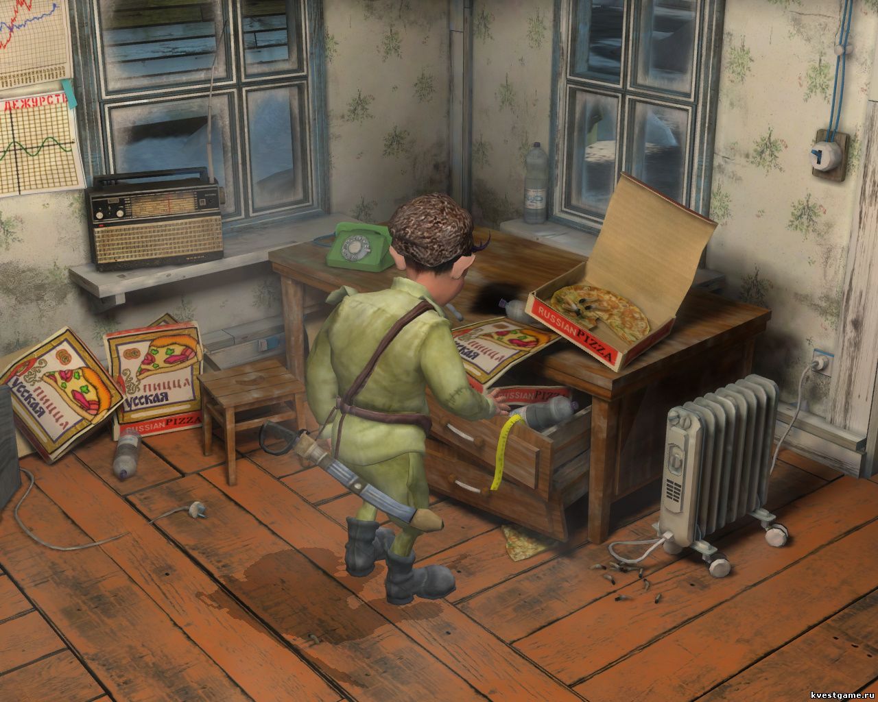 Screenshot из игры Петька 9 - локация домик сторожа зоопарка (уровень 4)