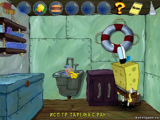 Screenshot из игры Губка Боб: Работник месяца - локация Кухня (уровень 1)