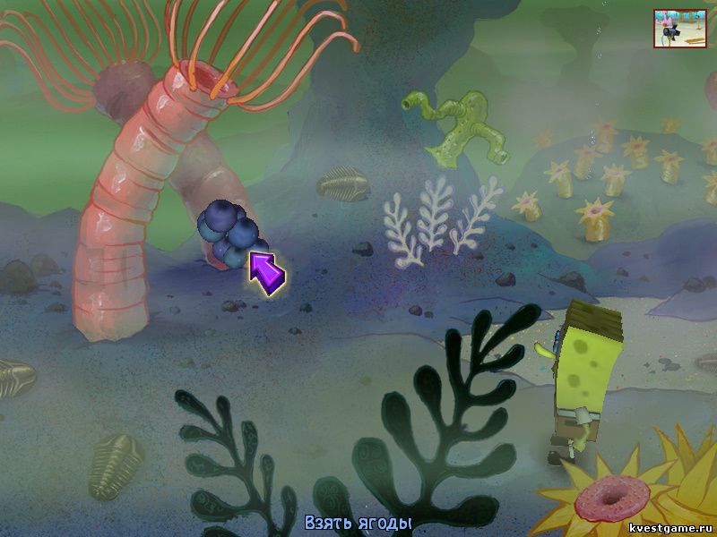 Screenshot из игры Губка Боб: Свет, Камера, Штаны! - локация Древняя лагуна (уровень 4)