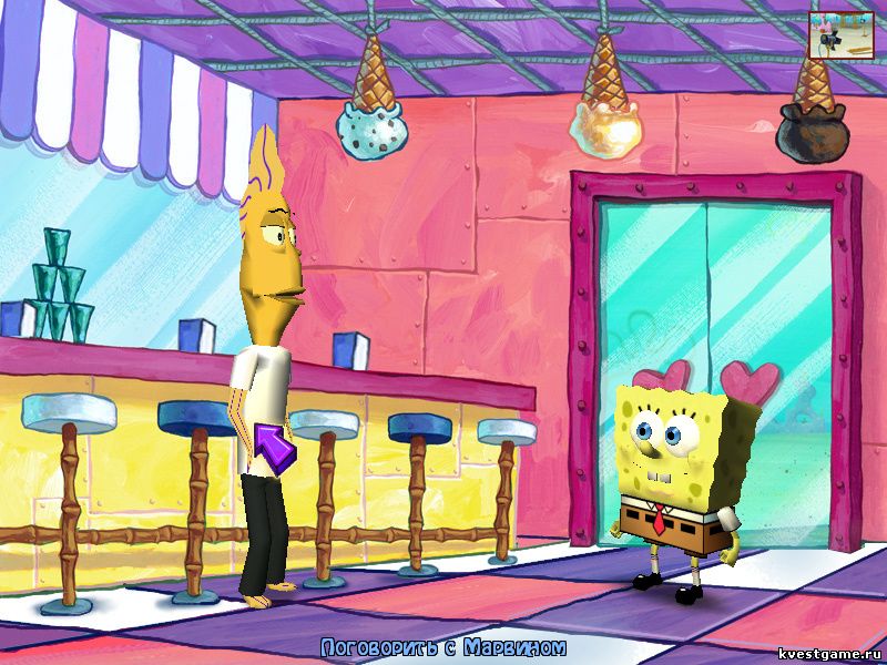 Screenshot из игры Губка Боб: Свет, Камера, Штаны! - локация Сахарный домик (уровень 4)